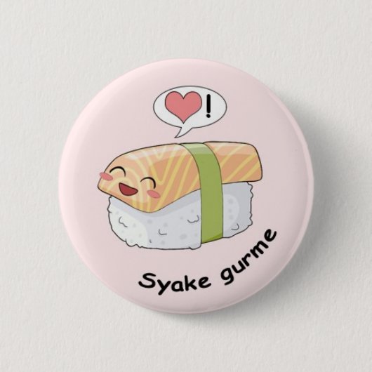 Badge Rond 5 Cm Kawaii de sushi (Devant)