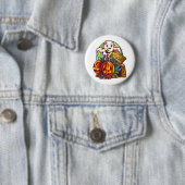 Badge Rond 5 Cm kawaii halloween (En situation)