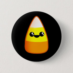 Badge Rond 5 Cm Kawaii Halloween Candy Corn