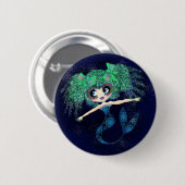 Badge Rond 5 Cm Kawaii Mermaid si mignon (Devant & derrière)
