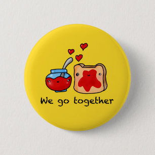 Badge Rond 5 Cm Kawaii on va ensemble comme de la confiture et des