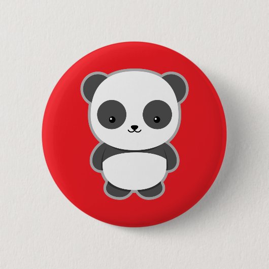Badge Rond 5 Cm Kawaii Panda (Devant)