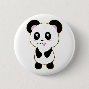 Badge Rond 5 Cm Kawaii Panda mignonne