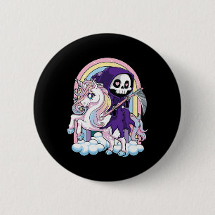 Badge Rond 5 Cm Kawaii Pastel Goth Cute Halloween Grim Reaper Ridi