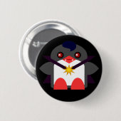 Badge Rond 5 Cm Kawaii Penguin Vampire (Devant & derrière)
