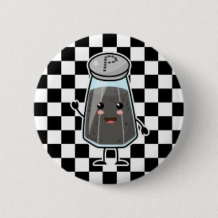 Badge Rond 5 Cm Kawaii Pepper Shaker : Les meilleurs amis pour tou