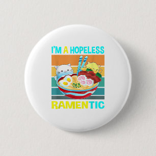 Badge Rond 5 Cm Kawaii Ramen Chemise Chat nouilles Ramen Me