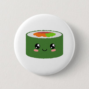 Badge Rond 5 Cm Kawaii Sushi