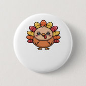 Badge Rond 5 Cm kawaii thanksgiving turkey Classic T-shirt_1 (Devant)