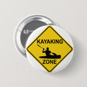 Badge Rond 5 Cm Kayaking (Devant & derrière)