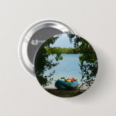 Badge Rond 5 Cm Kayaking aux îles Virgin (Devant & derrière)