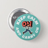 Badge Rond 5 Cm Keep Calm and Carry (Devant & derrière)