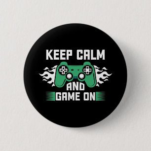 Badge Rond 5 Cm Keep Calm and Game