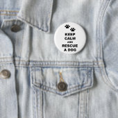 Badge Rond 5 Cm Keep Calm and Rescue A Dog (En situation)