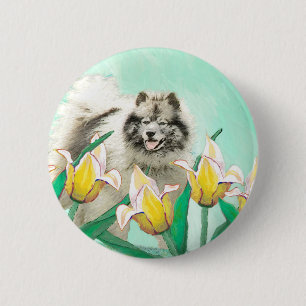 Badge Rond 5 Cm Keeshony in Tulips Peinture mignonne Original Chie