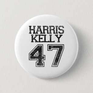 Badge Rond 5 Cm Kelly 2024 Kamala Harris Mark Kelly Vintage Présid