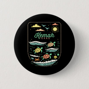 Badge Rond 5 Cm Kemah Tx Vacances de plage mignonnes amoureuses de
