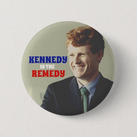 Badge Rond 5 Cm Kennedy est le remède (Devant)