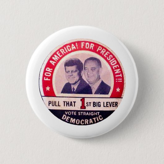 Badge Rond 5 Cm Kennedy et campagne de Johnson (Devant)