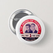Badge Rond 5 Cm Kennedy et campagne de Johnson (Devant & derrière)