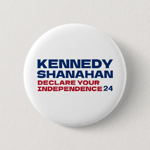 Badge Rond 5 Cm Kennedy et Shanahan 2024 Slogan Pin Button