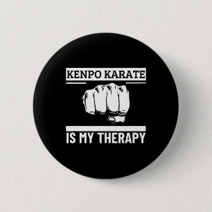 Badge Rond 5 Cm Kenpo Karate Est Ma Thérapie Drôle Américain Kenpo