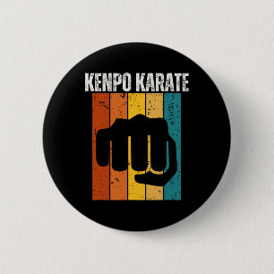 Badge Rond 5 Cm Kenpo Karate Vintage Retro les années 70 Design Am