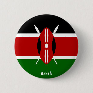 Badge Rond 5 Cm Kenya Drapeau charmant patriotique
