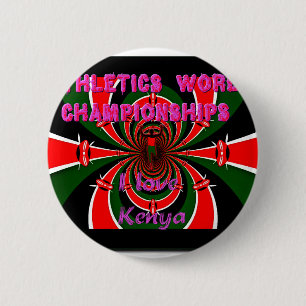Badge Rond 5 Cm Kenya Sports sportifs internationaux