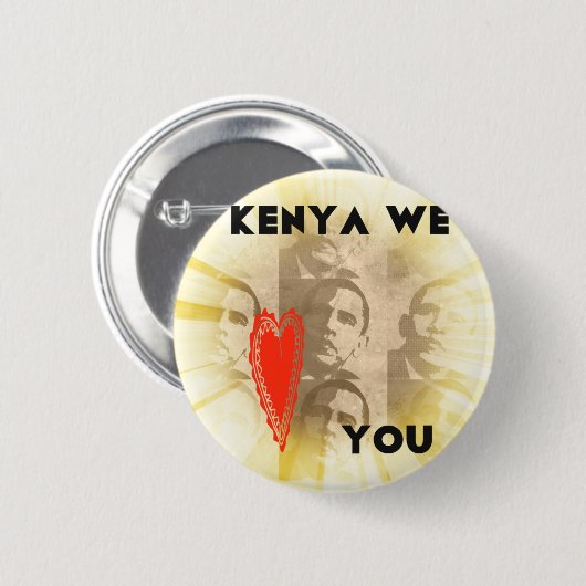 Badge Rond 5 Cm Kenya We Lovely You Perspective Art Design (Devant & derrière)
