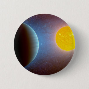 Badge Rond 5 Cm Kepler-10 Star System.