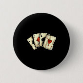 Badge Rond 5 Cm Ker Player Texas Holdem - Card Game Ker (Devant)