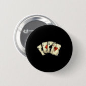 Badge Rond 5 Cm Ker Player Texas Holdem - Card Game Ker (Devant & derrière)