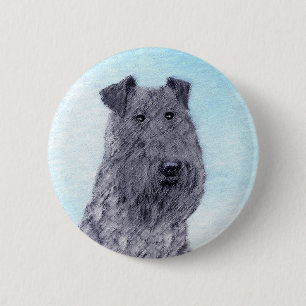 Badge Rond 5 Cm Kerry Blue Terrier peinture mignonne Chien d'origi