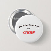 Badge Rond 5 Cm ketchup (Devant & derrière)