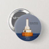 Badge Rond 5 Cm Keweenaw Waterway Upper Entrée Light bouton (Devant & derrière)