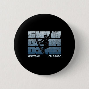 Badge Rond 5 Cm Keystone Colorado Snowboard Resort Cool Vintage