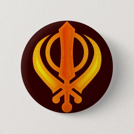 Badge Rond 5 Cm Khanda (Devant)