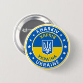 Badge Rond 5 Cm Kharkiv (Devant & derrière)