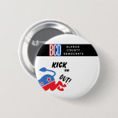 Badge Rond 5 Cm Kick Em Out Button (Devant & derrière)