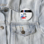 Badge Rond 5 Cm Kick Em Out Button (En situation)