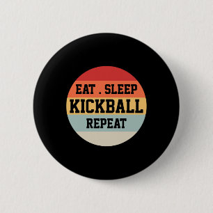 Badge Rond 5 Cm Kickball Player Retro Funny Cadeau
