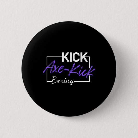 Badge Rond 5 Cm Kickboxing Axe Kick  (Devant)