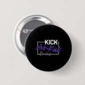Badge Rond 5 Cm Kickboxing Axe Kick  (Devant & derrière)