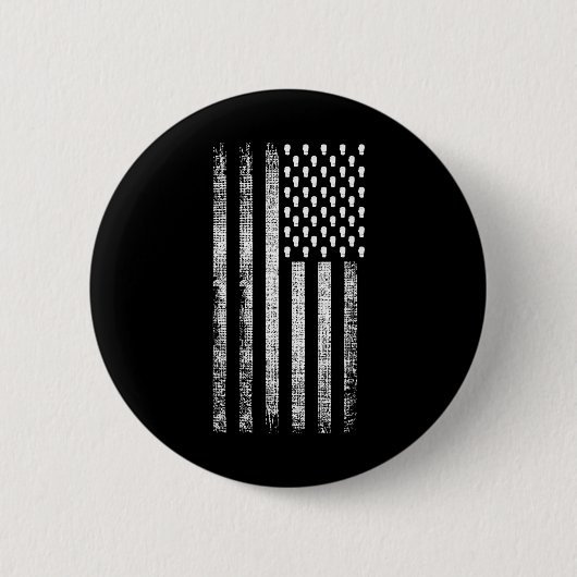 Badge Rond 5 Cm Kickboxing Drapeau Américain (Devant)