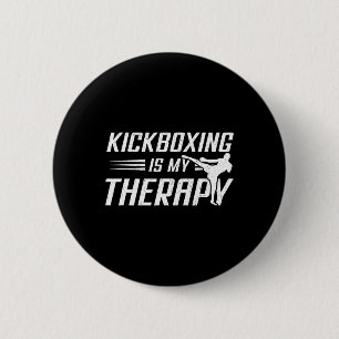 Badge Rond 5 Cm Kickboxing Est Mon Thérapie Kick Boxing Sports Ama
