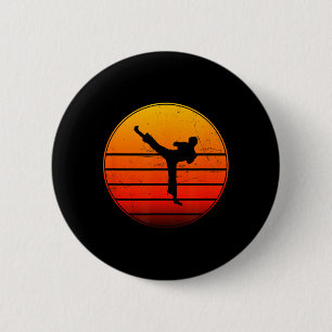 Badge Rond 5 Cm Kickboxing féminin Boxe masculine Kickbox Kickboxe