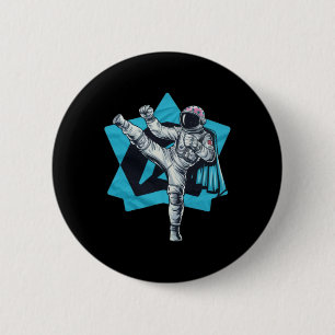 Badge Rond 5 Cm Kickboxing Muay Thai Taekwondo coup de pied haut d