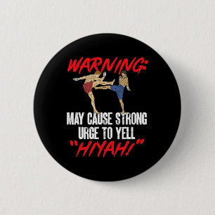 Badge Rond 5 Cm Kickboxing Pourquoi marcher quand vous pouvez donn