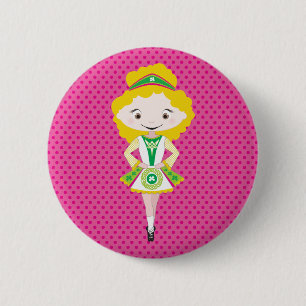 Badge Rond 5 Cm KIDLETS : : blonde irlandaise de danseur